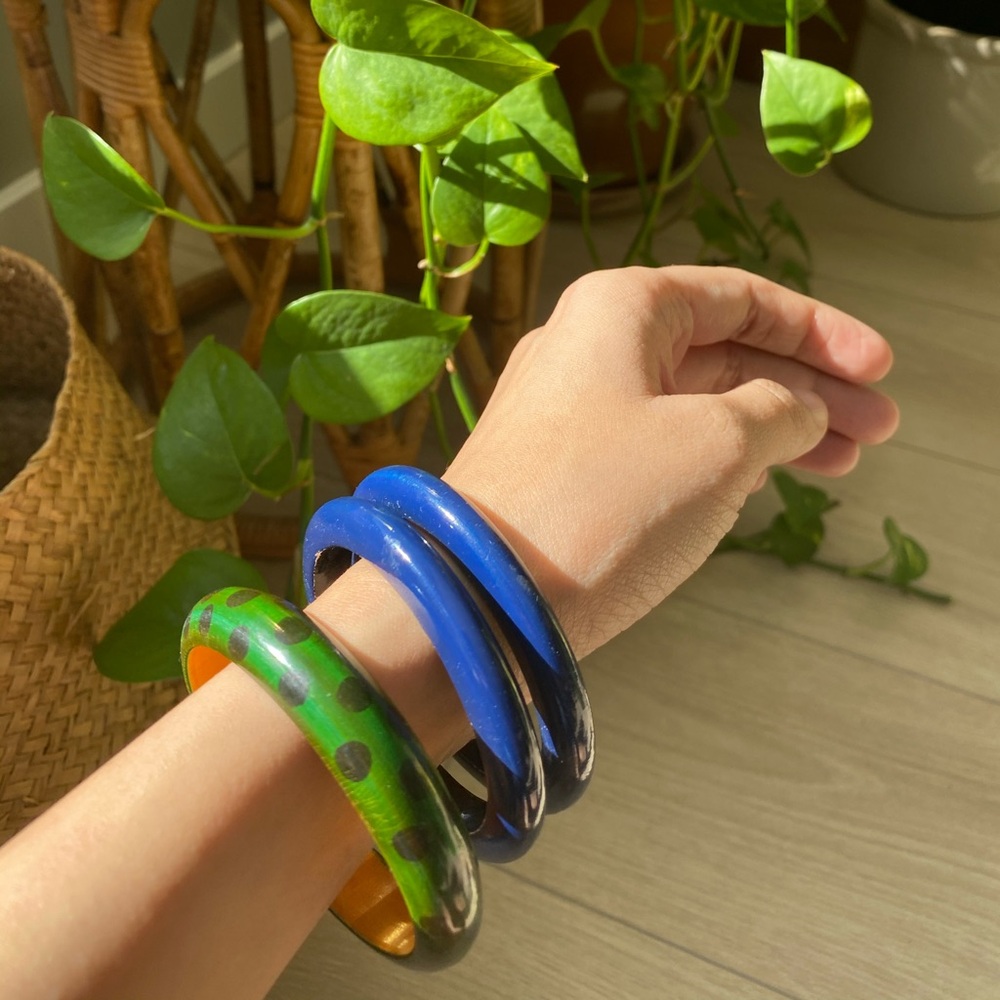 Set of 3 wooden bangles from Hawaii